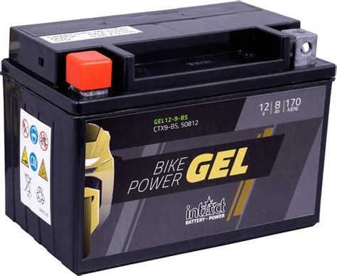 intAct GEL MOTORRADBATTERIE Batterie mit 30 Startleistung Für