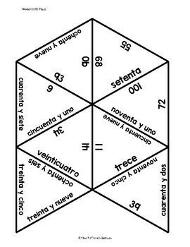 Spanish numbers puzzles 1 100 Los números by Mme B s French Classroom