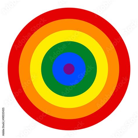 Rainbow Pride Flag Lgbt Movement In Circle Shape Stock Vector Adobe Stock