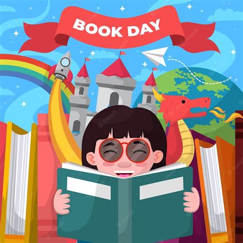 Premium Vector World Book Day Illustration