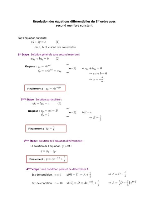 Résoudre une équation différentielle Résolu on des équa ons différen