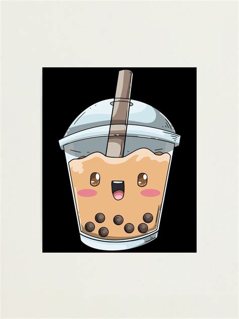 Boba Bubble Tea Kawaii Anime Photographic Print For Sale By Mealla