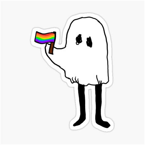 Gay Ghost Sticker For Sale By Emotrassh Redbubble