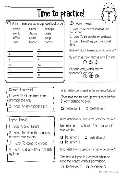 Dictionary Skills Lesson Plans Worksheets Worksheets Library