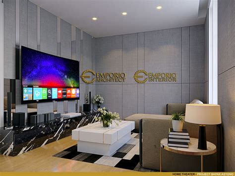 Desain Ruang Multimedia Interior Rumah Klasik 3 Lantai Bapak Astono Di