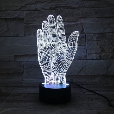 Hand 3d Optical Illusion Led Lamp Hologram The 3d Lamp®