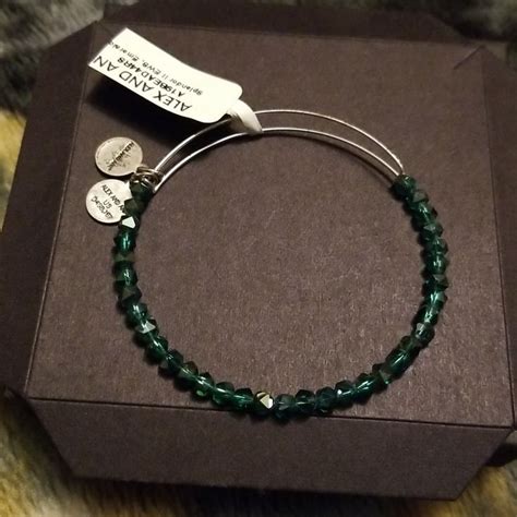 Alex And Ani Green Beaded Bracelet Beads Are A Darker Green Box Not