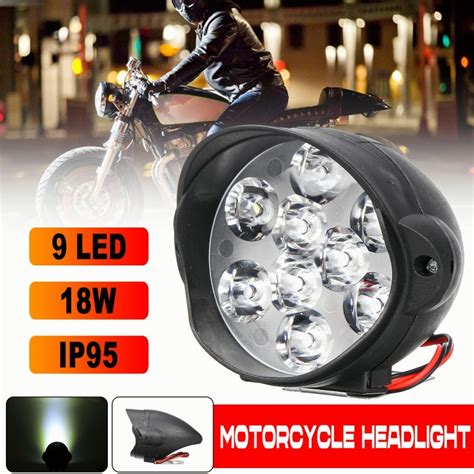 Motorcycle Headlight 6500k White Super Bright 69 Led Working Spot Light Motorbike Fog Lamp Led