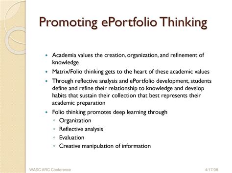 Implementing The Eportfolio Ppt Download