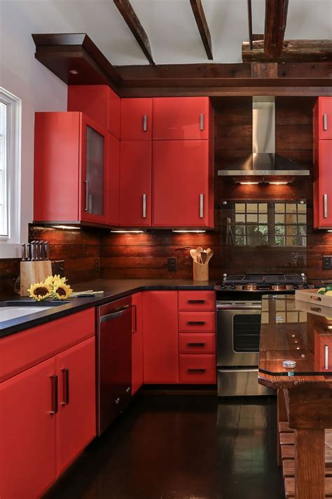 57 Red Kitchen Cabinets Extremely Hot Stylish Red Cabinets Artofit