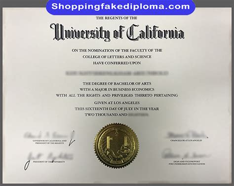 Fake UCLA Degree University Of California Los Angeles Fake Diploma