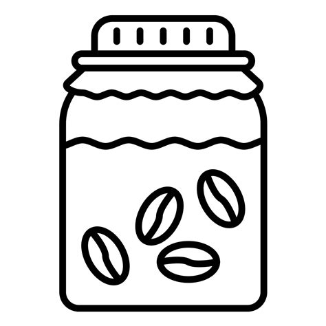 Coffee Jar Line Icon 14769402 Vector Art at Vecteezy