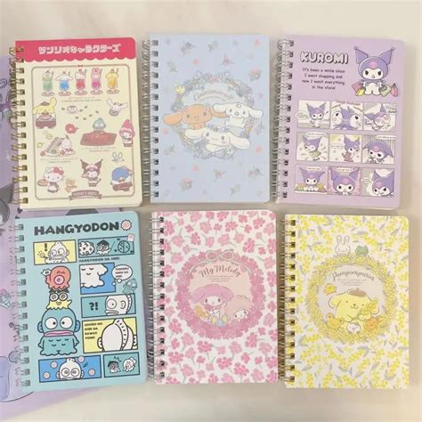 Yeni Sanrio Sevimli Mymi Mymelody Cinnamoroll Ift Bobin A6 Yatay Izgi