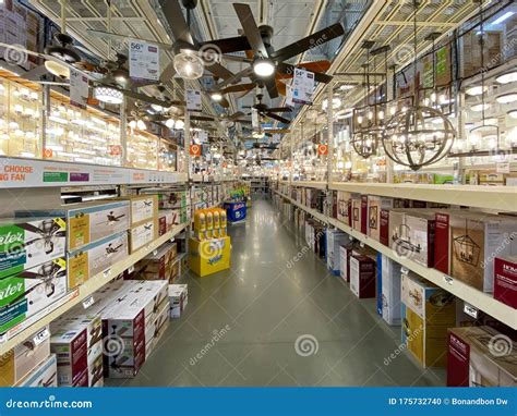 The Home Depot Store Department Section Aisles Light Section Editorial