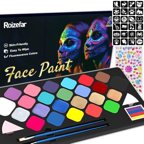 24 Farben Kinderschminken Set Roizefar Kinderschminke Set Wasserbasis