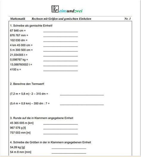 Mathematik 5 Klasse Schulaufgaben And Übungen Realschule