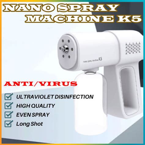 New K5 Nano Spray Gun Wireless Atomized Disinfection Gun Rechargeable