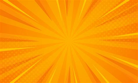 Bright Orange Yellow Gradient Abstract Background Orange Comic Sunburst Effect Background With