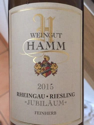 Weingut Hamm Riesling Jubil Um Feinherb Vivino