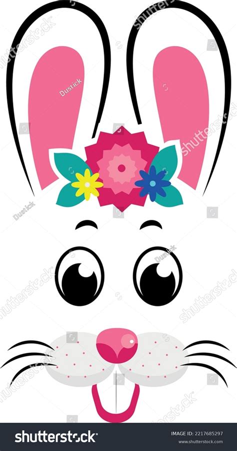 Cute Easter Bunny Mask Easter Bunny Stock Vector Royalty Free 2217685297 Shutterstock