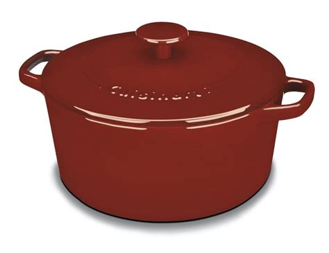 Cuisinart Chef S Classic Enameled Cast Iron 5 Qt Round Covered Casserole Cardinal Red