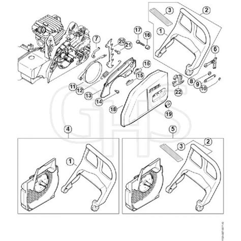 Genuine Stihl Ms C Be F Hand Guard Chain Brake Ghs