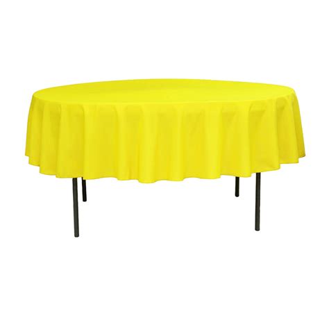 Polyester 90 Round Tablecloth Yellow Cv Linens