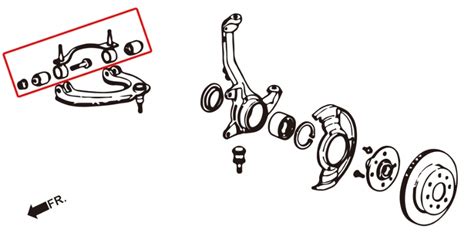 Hardrace Front Upper Arm Bushing Honda Civic Crx Integra Ef6 7 8