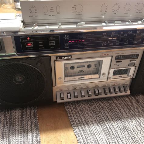 Fisher PH M77 Boombox Stereo Cassette Radio Vintage Ghettoblaster