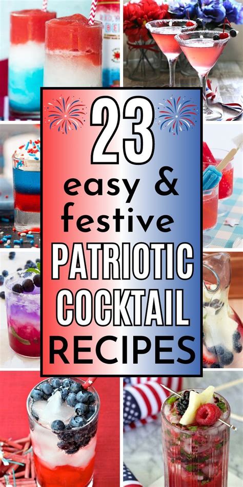 Easy Festive Th Of July Cocktails Red White And Blue Drinks