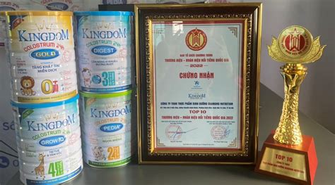 Kngdom Colostrum ĐẠt Top 10 ThƯƠng HiỆu NỔi TiẾng QuỐc Gia 2022