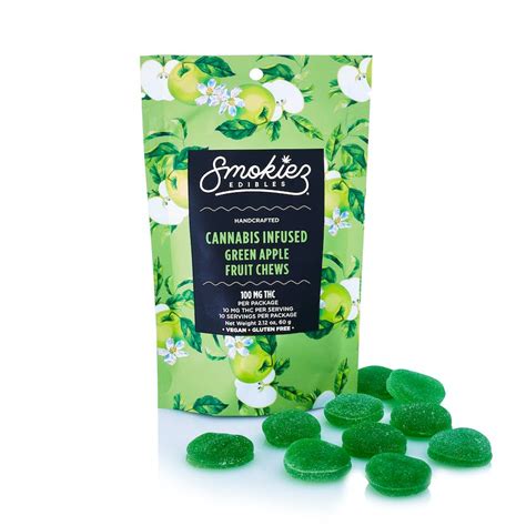 Smokiez Edibles Green Apple Hybrid 100mg Thc Fruit Chews Az Weedmaps