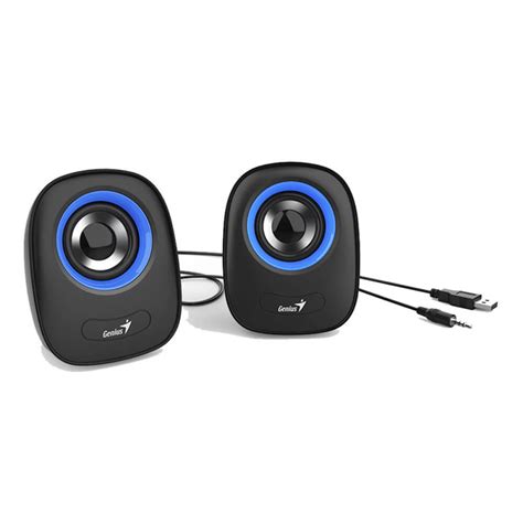 Caixa De Som Genius 2 0 Usb Sp Q160 6w Rms Azul