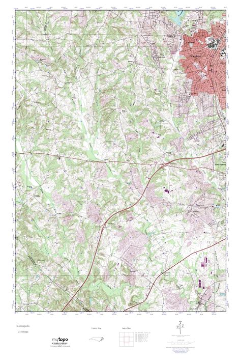 MyTopo Kannapolis North Carolina USGS Quad Topo Map