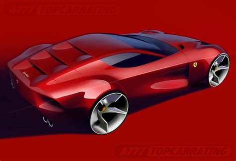 Ferrari - Car design sketches. Studio drawings of Ferrari cars.