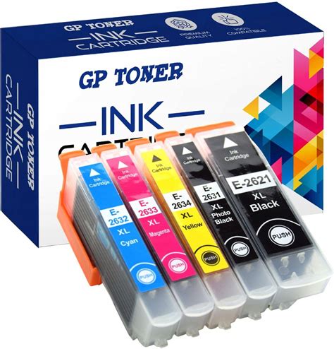 Tusz GP TONER 5X TUSZE DO DRUKARKI EPSON XP720 XP605 XP800 26XL