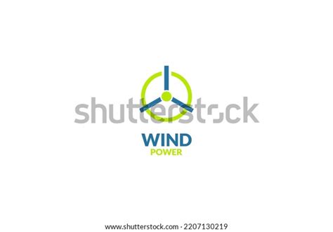 Wind Power Logo Design Vector Illustration Stock Vector Royalty Free 2207130219 Shutterstock