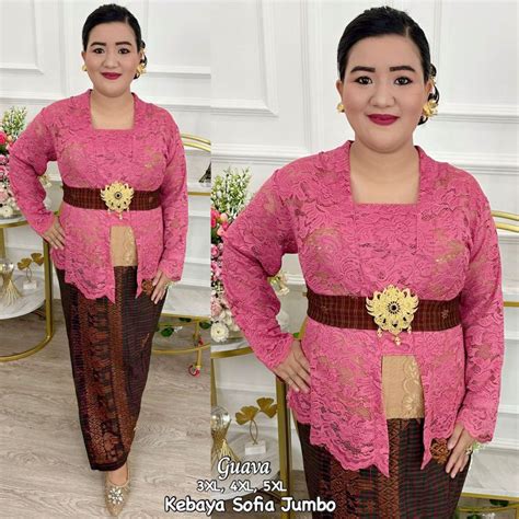 Jual Kebaya Big Size Brokat Sofia Strait Bet Kutubaru Shopee Indonesia