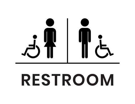 Free Printable Bathroom Sign Templates [pdf] Toilet Sheet