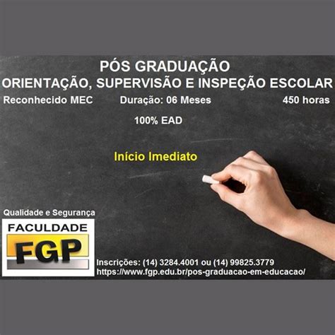 Orienta O Supervis O E Inspe O Escolar Faculdade Fgp Gradua O