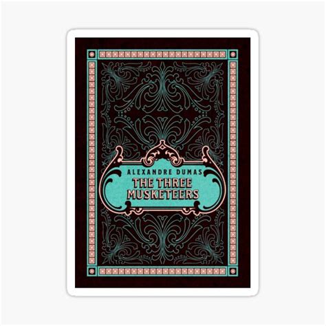 The Three Musketeers Alexandre Dumas Book Cover Art Sticker For