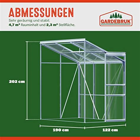 Gardebruk Beistell Aluminium Gew Chshaus M X Cm Treibhaus