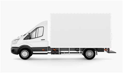 Free Ford Transit Box Truck Mockup Side View Ford