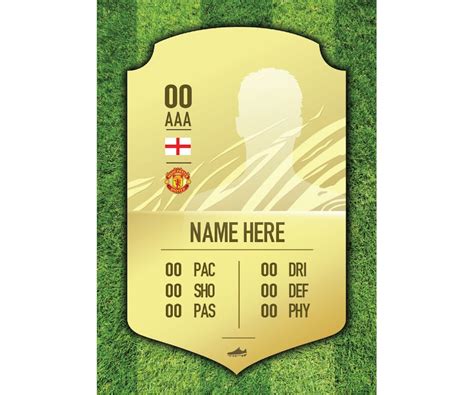 Personalised FIFA Football Card Rare Gold FUT 2021 Ultimate Etsy