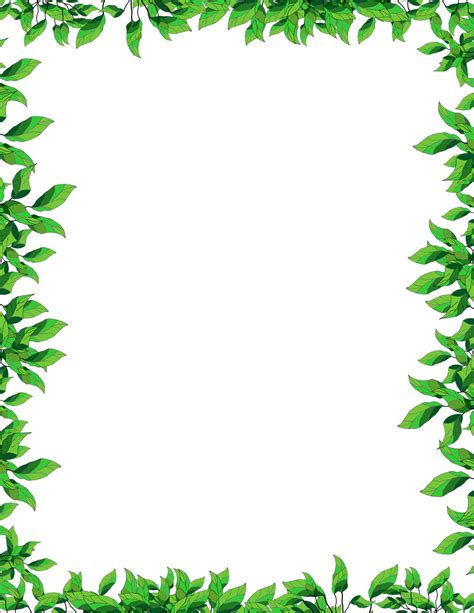 leaves page border png 12414713 PNG