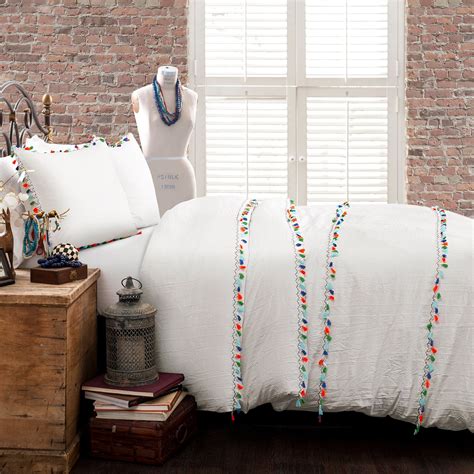 Boho Tassel 3 Piece Comforter Set Lush Decor