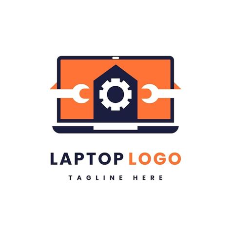 Plantilla De Logotipo De Laptop De Dise O Plano Creativo Vector Premium