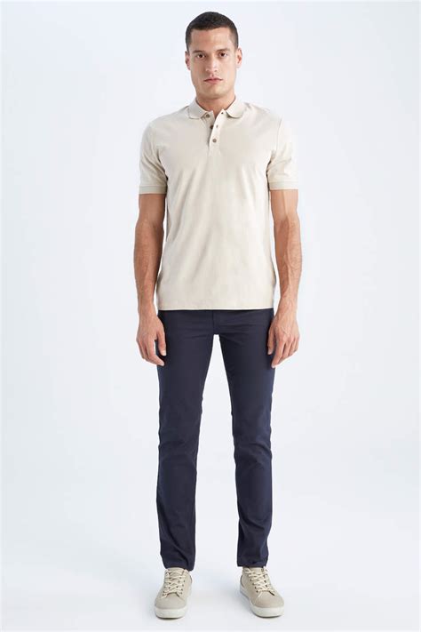 Ecru Man Regular Fit Polo T Shirt Defacto