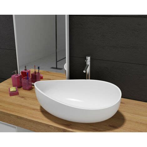 Lavabo De Encimera Wave Pb Resina Mineral Solid Surface X