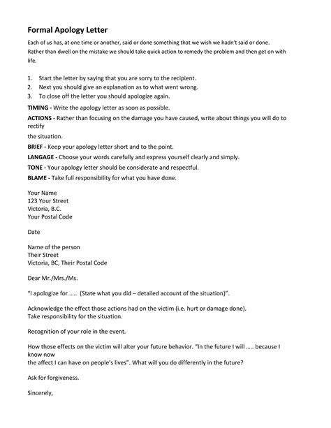 48 Useful Apology Letter Templates And Sorry Letter Samples